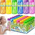 V-Opitos 24 Pack Bubble Bottles with Wands in 6 Colors, 4oz Bubbles Solution, Bubble Party Favors for Kids, Themed Birthday, School Classroom Prizes for Boys & Girls, Ideal Goodies Stuffers
