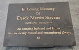 Personalised Granite Memorial Plaque 29x21cm Gold Lettering Crematorium Grave view 2