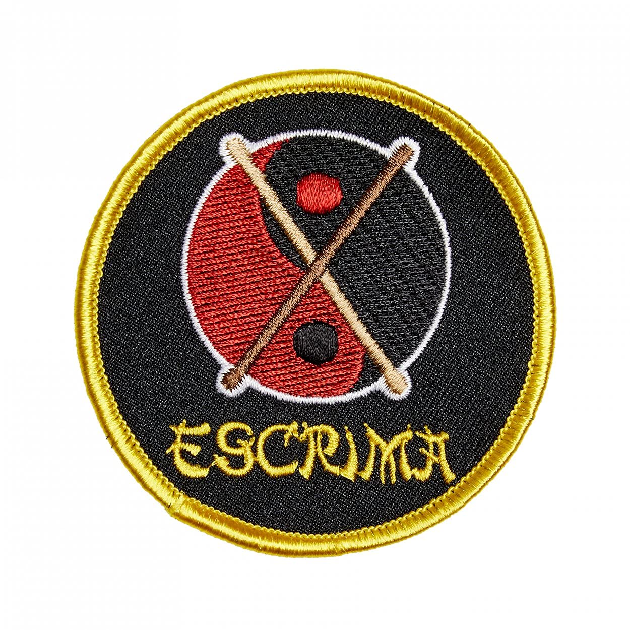 Martial Arts Embroidered Patches Badges - Weapons Yin Yang Escrima Patch