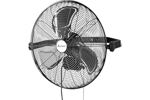 ACHAZEL 14 in. Outdoor Weatherproof Fan, 3-Speed High Velocity Wall Mounted Fan Industrial Grade for Patio, Commercial, Garage, and Gazebo, 3000 CFM