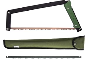 AGAWA CANYON AGAWA - BOREAL21 Tripper Kit - Includes 21" Folding Saw, Nylon Carrying Case, 21" All-Purpose & 21" Aggressive Blade - For Camping, Hiking & Survival Gear (Black Frame/Green Handle)
