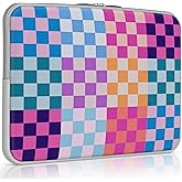 iCasso Laptop Sleeve 13 inch for MacBook Air 13-13.6 inch,Laptop case for MacBook Pro 13 inch 14 inch, Slim Protective Travel Carrying Case Sleeve for 14 inch Chromebook,HP,Dell, Dopamine checkerboard