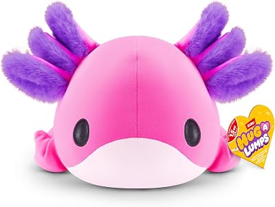 Hug-A-Lumps Axolotl Medium Ally Weighted Plush by ZURU Cuddly Squishy