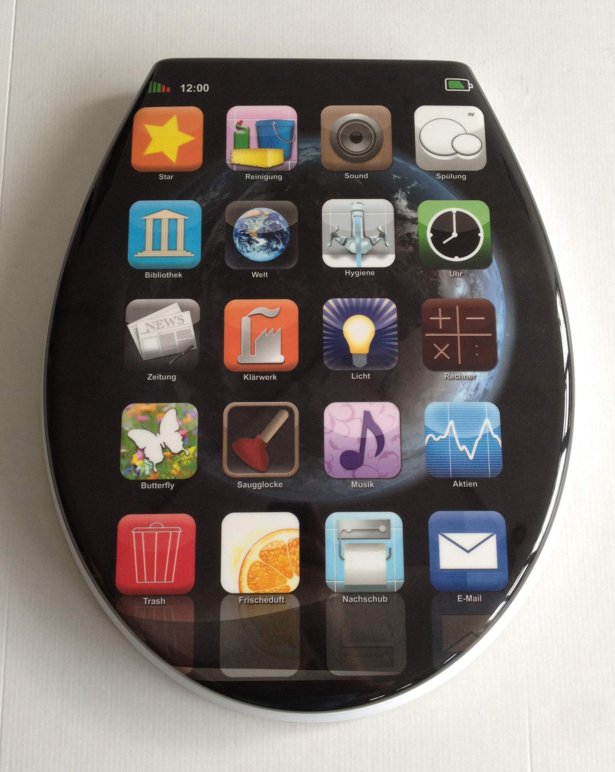 ADOB thermoset toilet seat "App" with soft-close-mechanism, removable for easy cleaning, 59885