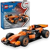 LEGO City F1 Driver with McLaren Race Car Toy - Model Car Building Toy Kit for Kids, Boys and Girls, Ages 6+ - F1 Collectible