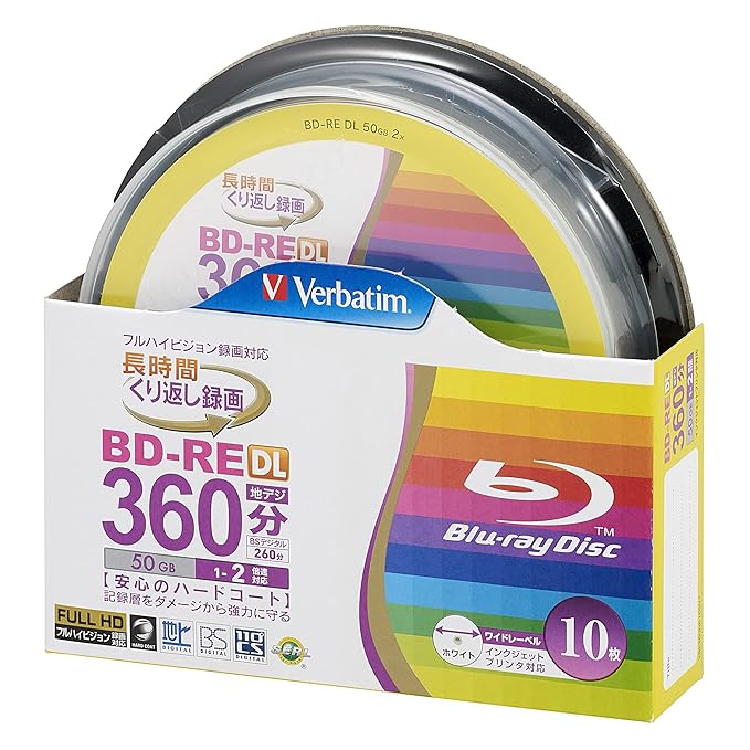 10 Verbatim Bluray Bdre Dl 50 Gb Rewritable Blueray Original Spindle