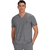KOI Basics Bryan Men's 1-Pocket Tuck-in Scrub Top