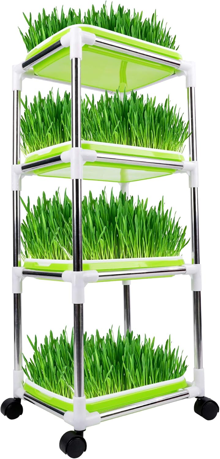 FiGoal 4 Layers Sprout Tray with Super Strength Stainless