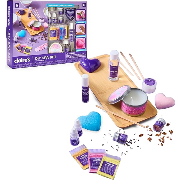 Amazon.com: Claire's DIY Bath Bomb & Scented Candle Making Set, 32