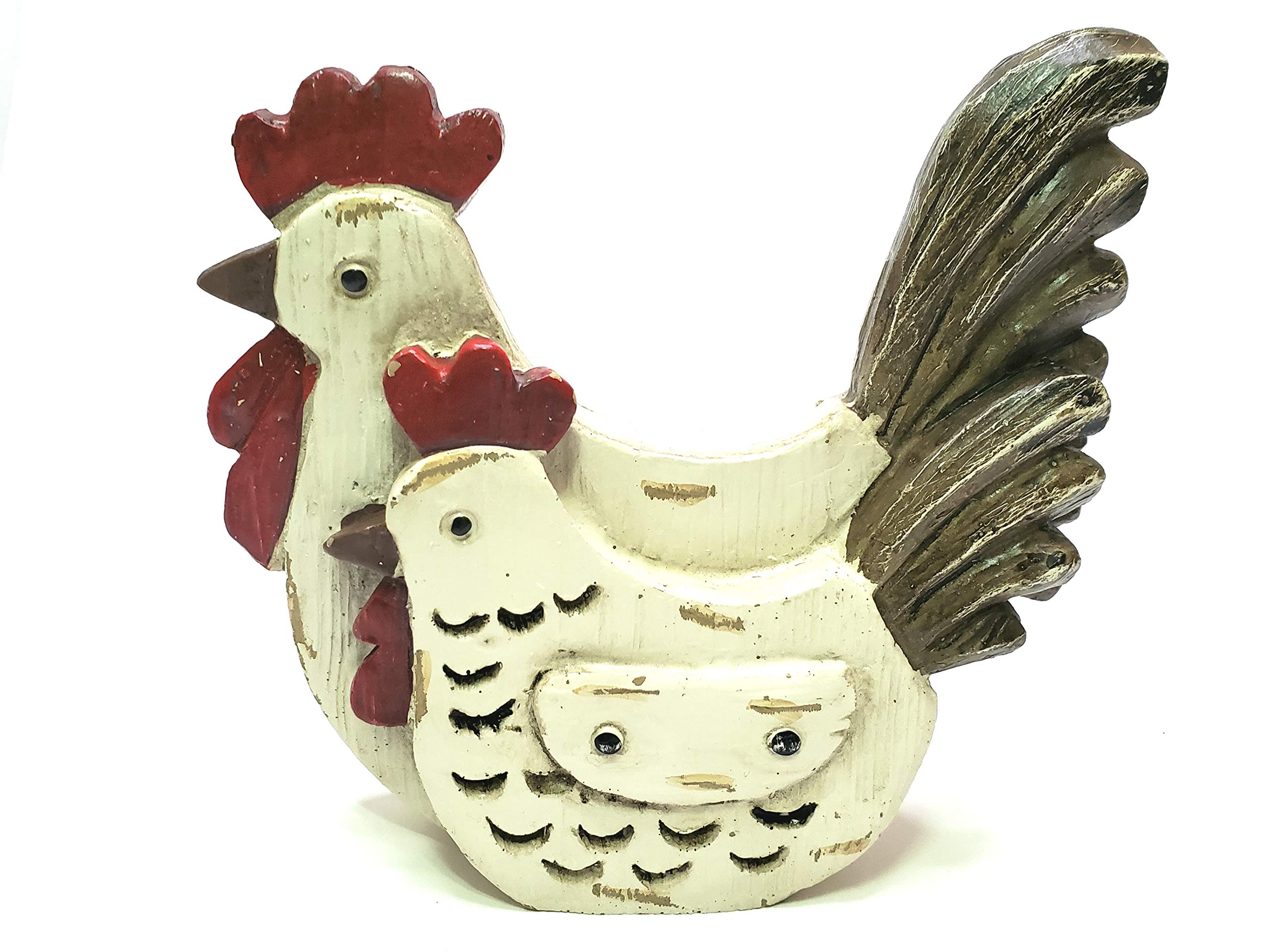 Photo 1 of Rustic Chicken Pair Tabletop Decor Figurine