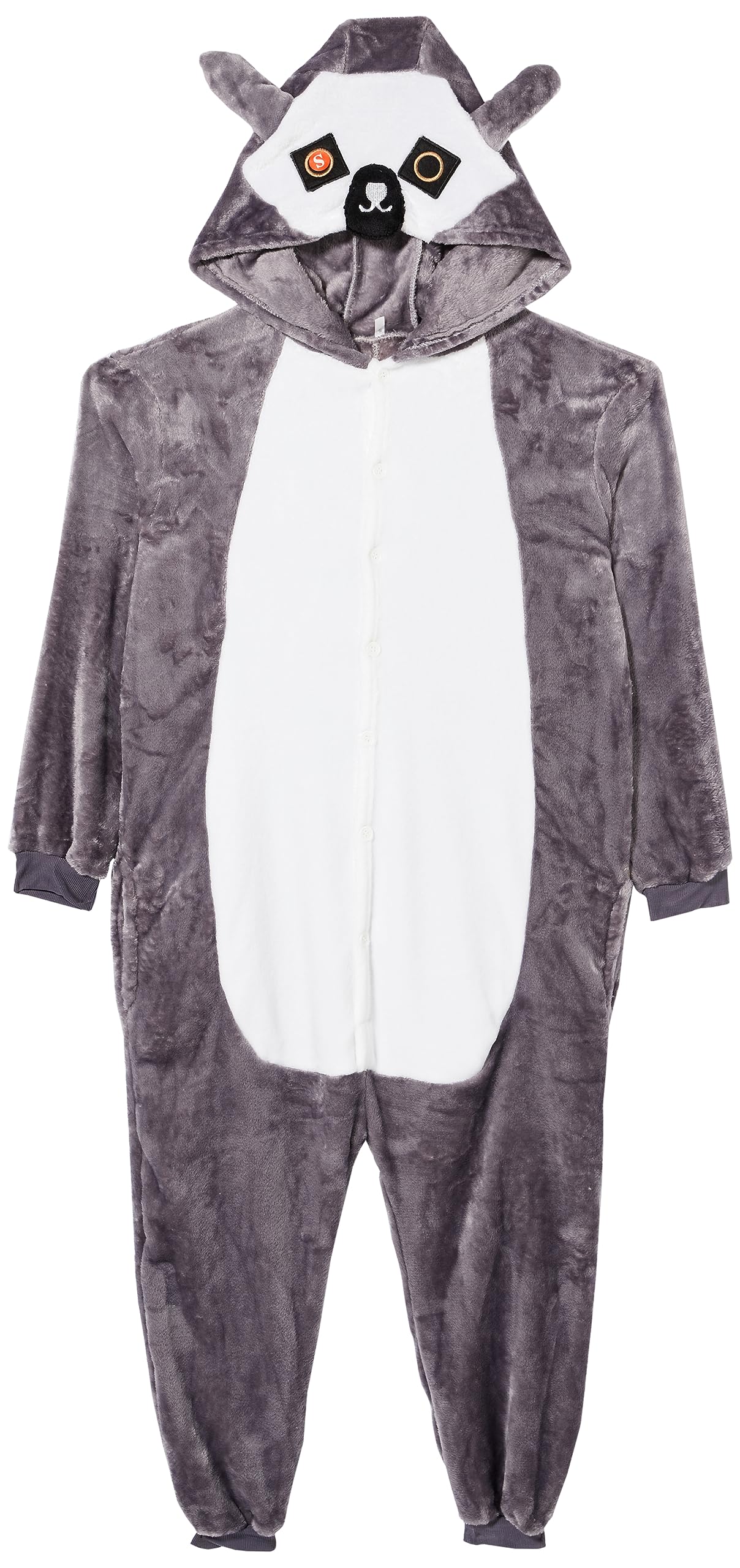 Everglamour 5055601171906 Onesie/Body Suit, Unisex-Adult, X-Large, Black/White