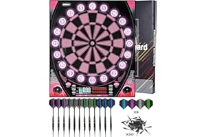 Electronic Dart Board with Bright Score Display, Multiple Games, and Durable Design-Perfect for Family Fun and Competitions-I
