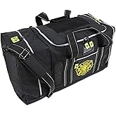 Newly Redesigned Lightning X Firefighter Fireman Quad-vent Turnout Gear Bag w/Helmet Compartment, Mesh Vents & Maltese Cross for First Responder