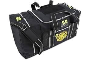 LIGHTNING X PRODUCTS Newly Redesigned Lightning X Firefighter Fireman Quad-vent Turnout Gear Bag w/Helmet Compartment, Mesh Vents & Maltese Cross for First Responder