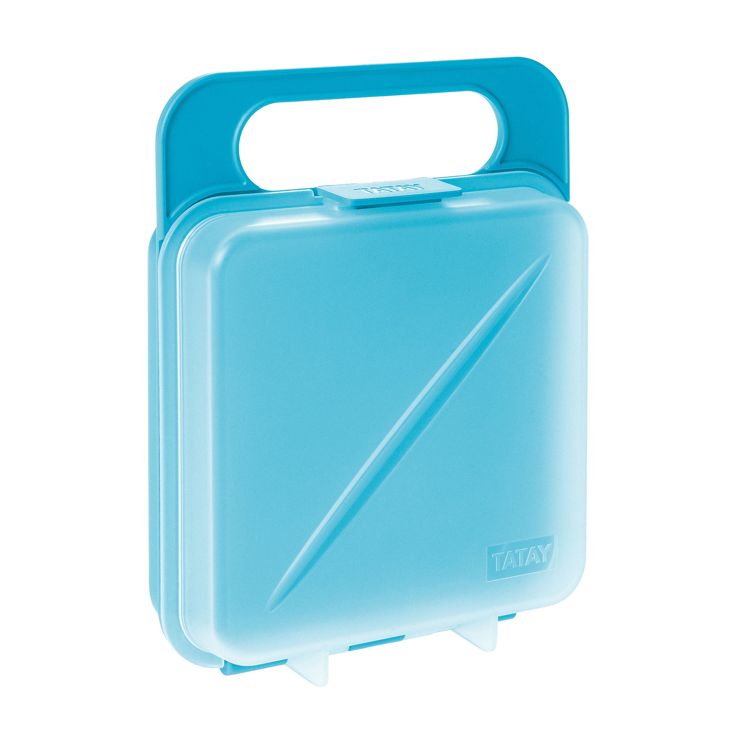 TATAY Sandwich Box Fresh | 1 Unit | Compact, Reusable Design with Clip Closure | Freezer, Microwave and Dishwasher Safe | BPA Free | 14 x 4 x 18 cm, Turquoise Blue