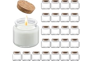 Danmu 3oz Candle Jars,Small Glass Jars with Lids for Making Candles,Candle Making Kit,Wedding,Baby Shower,Party Favors Decoration 24 Pack