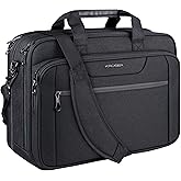 KROSER Laptop Bag Expandable Laptop Briefcase Fits Up to 17.3 Inch Laptop Water-Repellent Shoulder Messenger Bag Computer Bag