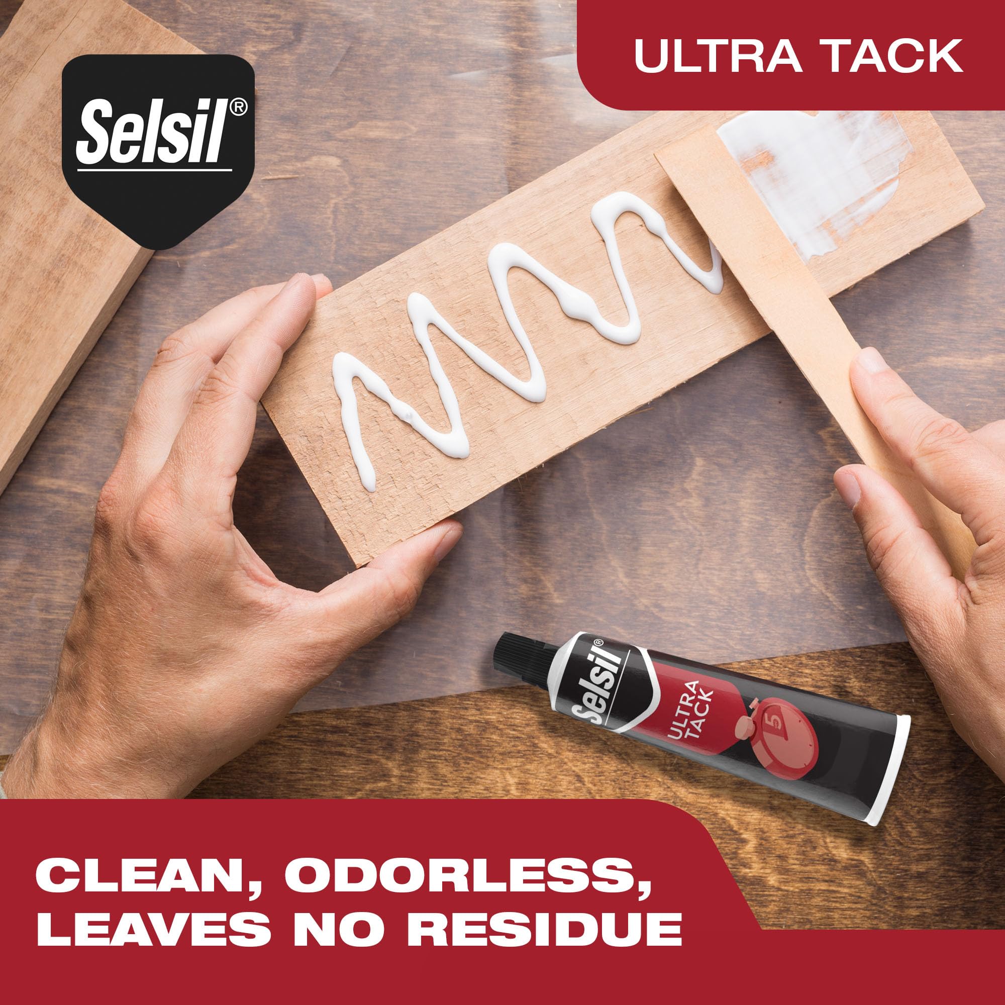 Ultra Tack 660 LBS (300 Kg) Carrying Capacity, Hybrid & Paintable Bonding Glue, Super Glue, Wood Glue, Adhesive Glue, Bonds in 5 Seconds, Waterproof Mounting White Glue, 2 Fl oz. (60 ml)