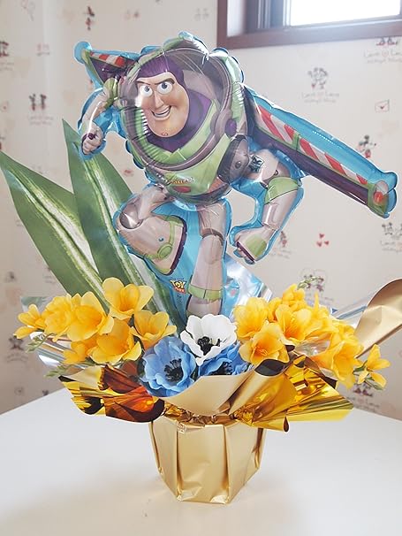 Amazon バルーンアレンジメント 子どもの日ギフト バズライトイヤー トイストーリー キャラ電報 祝電 バルーン電報 お祝い バルーンギフト バルーンアレンジメント スプリング ハズカム バズライトイヤー 初節句 端午の節句 合格 卒業 入学など春のお祝いに