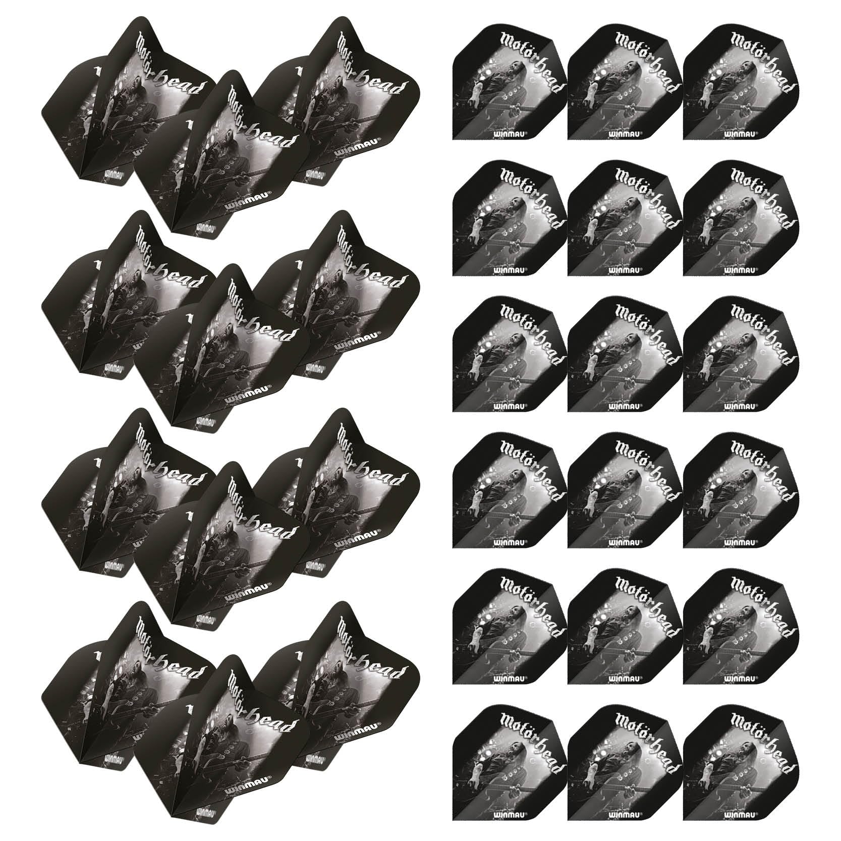 WINMAU Rock Legends Dart Flights - 10 Sets Per Pack (Total 30 Dart Flights) Available in Varying Designs (Motorhead, Lemmy)