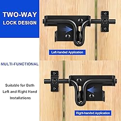 HTHOOOOOME Heavy Duty Slide Bolt Gate Latch with