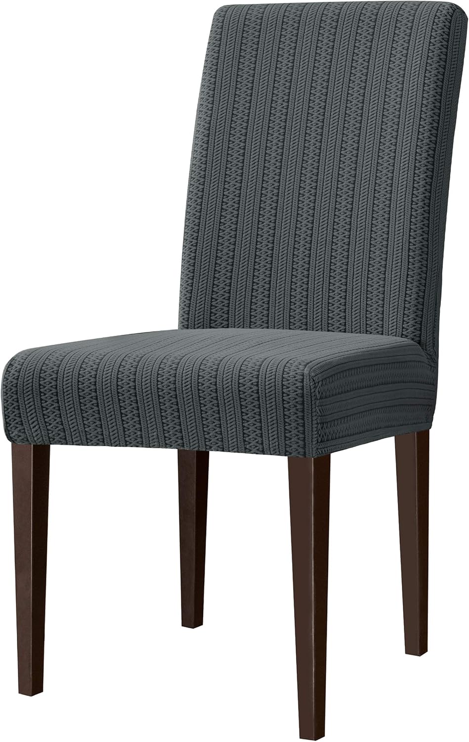 subrtex Striped Jacquard Dining Room Chair Slipcovers Parsons Seat Covers Stretchy Furniture Protector Covers for Armchair Washable Chair Covers for Hotel Banquet Ceremony (Pack of 4