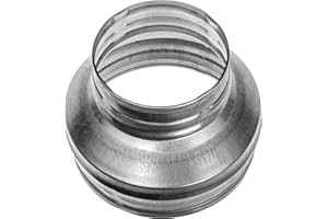 Repa Market 5" to 4" Inch Duct Reducer/Increaser – Galvanized Steel Vent Pipe Adapter HVAC & Dryer Vent Systems – Round Metal Coupling Connector for Exhaust Fans, Bathroom Ventilation, Kitchen Hoods