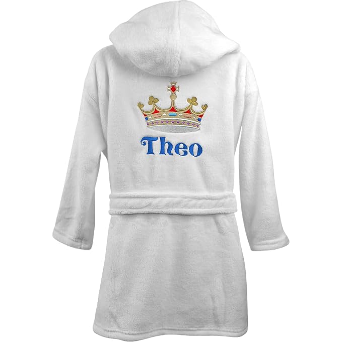 personalised baby boy dressing gown