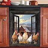 Chicken Dishwasher Magnetic Cover Rooster Kitchen