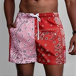 DIOTSR Mens Paisley Graphic Basketball Shorts