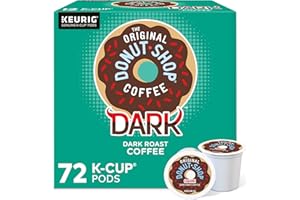 The Original Donut Shop Dark Keurig Single-Serve K-Cup Pods, Dark Roast Coffee, 72 Count (6 Packs of 12)