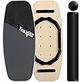 Yes4All 2-in-1 Balance Boards Set, 9 Adjustable Modes Surf Trainer, Wobble Board Exercise for Adults, Includes Roller & Ball