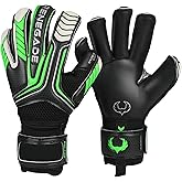 Renegade GK Vulcan Goalie Gloves with Microbe-Guard (Sizes 6-11, 4 Styles, Level 3) Pro-Tek Fingersaves & 3.5+3MM Hyper Grip | Excellent Goalkeeper Glove for Higher Play | Based in The USA