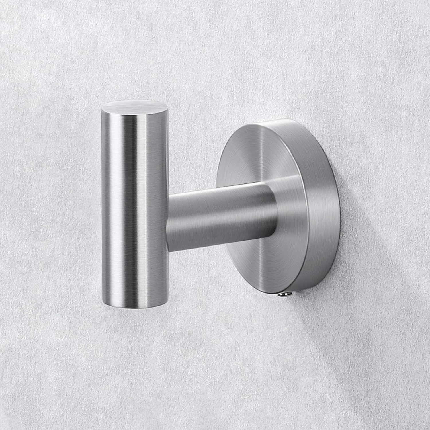 KES Towel Hook Adhesive Robe Hook Drill-Free Heavy Duty Coat Hook Wall Mount for Bathroom Kitchen Garage SUS 304 Stainless Steel Brushed Finish, A2164DG-2 - - 