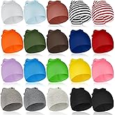 Toulite 20 Pcs Baby Beanie Hats for Unisex Toddler Beanie Soft Baby Newborn Hats for Winter Girls Boys Infant, 6-24 Months Multicolored