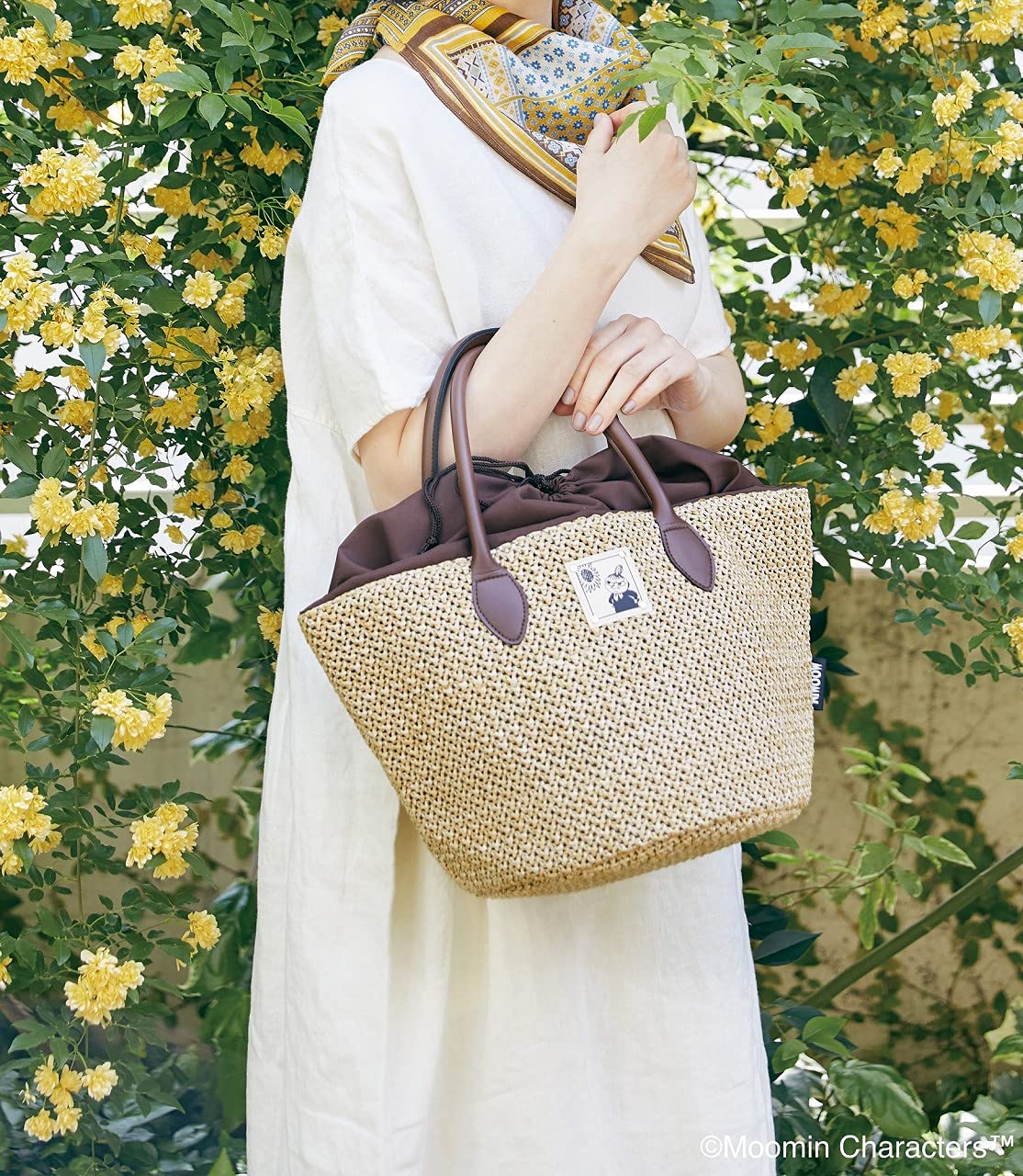 MOOMIN たっぷり入る! 巾着つきBIGかごバッグ BOOK NATURAL ver.：6/29発売【ムック本付録】ムーミン 巾着つきBIGかごバッグ（NATURAL ver.）