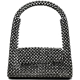 Miuco Pearl Bag Clutch Purses For Women Wedding Bride Purse Sparkly Glitterl Beaded Handbag