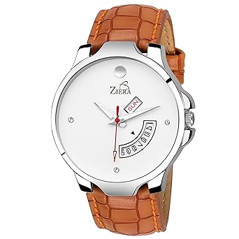 Quartz Movement Analogue White Dial Mens Watch - ZR7081