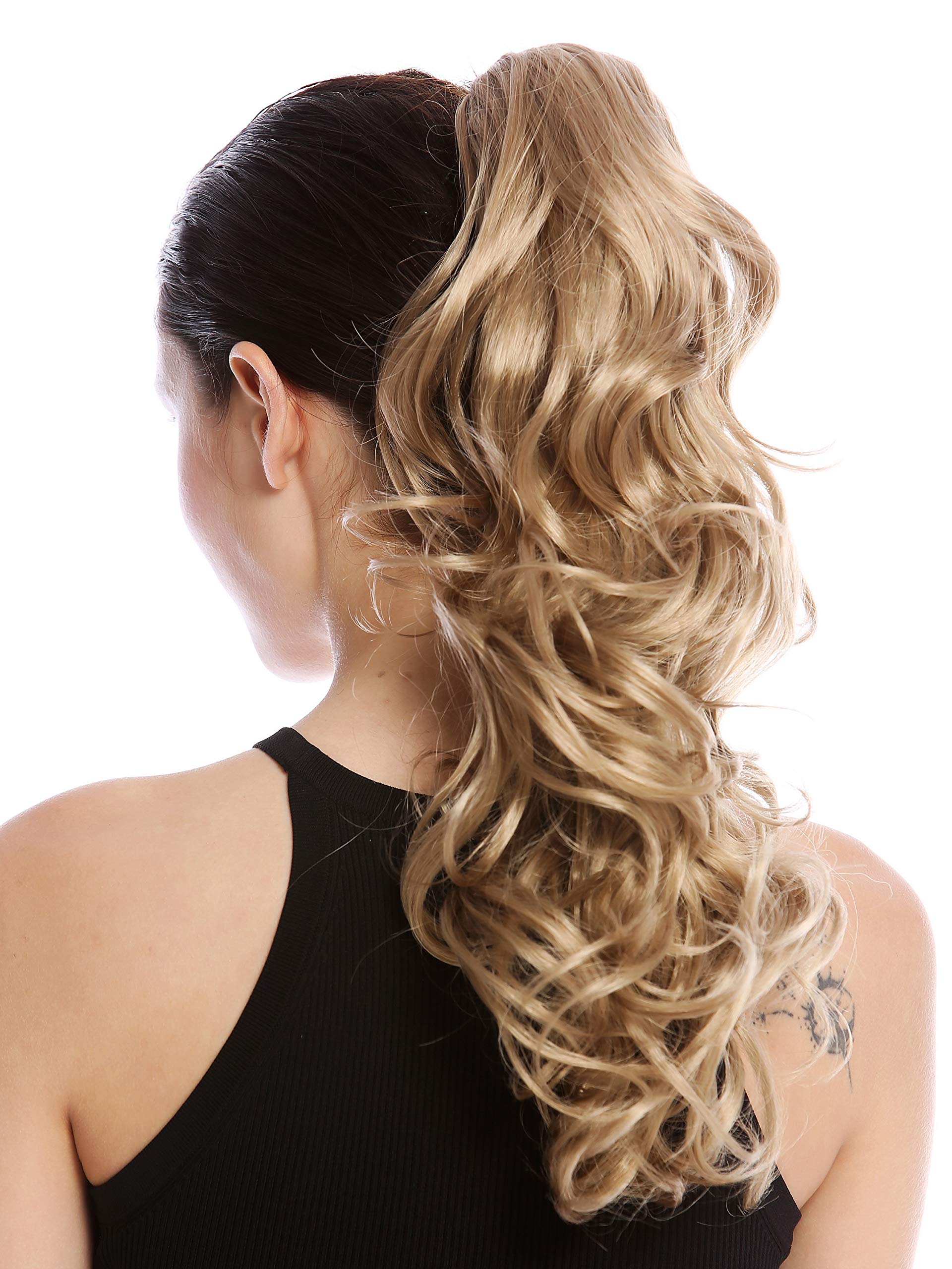 WIG ME UP - N399-V-16 Ponytail Hairpiece Extensions long slightly curled defined curls honey blond 17inch