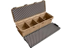 MTM TRC39 Tactical Rifle Crate with Wheels 39” Single Scope Hard Rifle Gun Carrying Case, Lockable All Weather Shooting Gear Storage Box ideal for Range or Field, Made in USA, Dark Earth