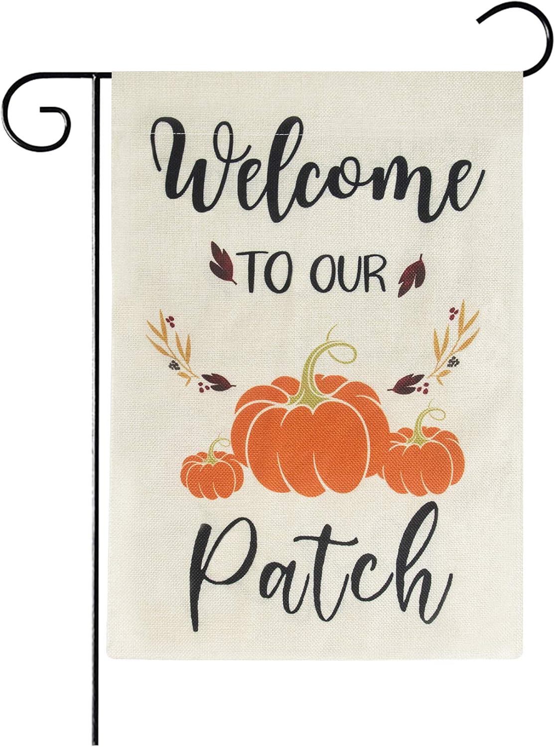 Besslly Fall Garden Flag Welcome Pumpkin Thanksgiving Garden Flags Double Sided Yard Flags 12 x 18 Inch Autumn Fall Decor for Home Outside