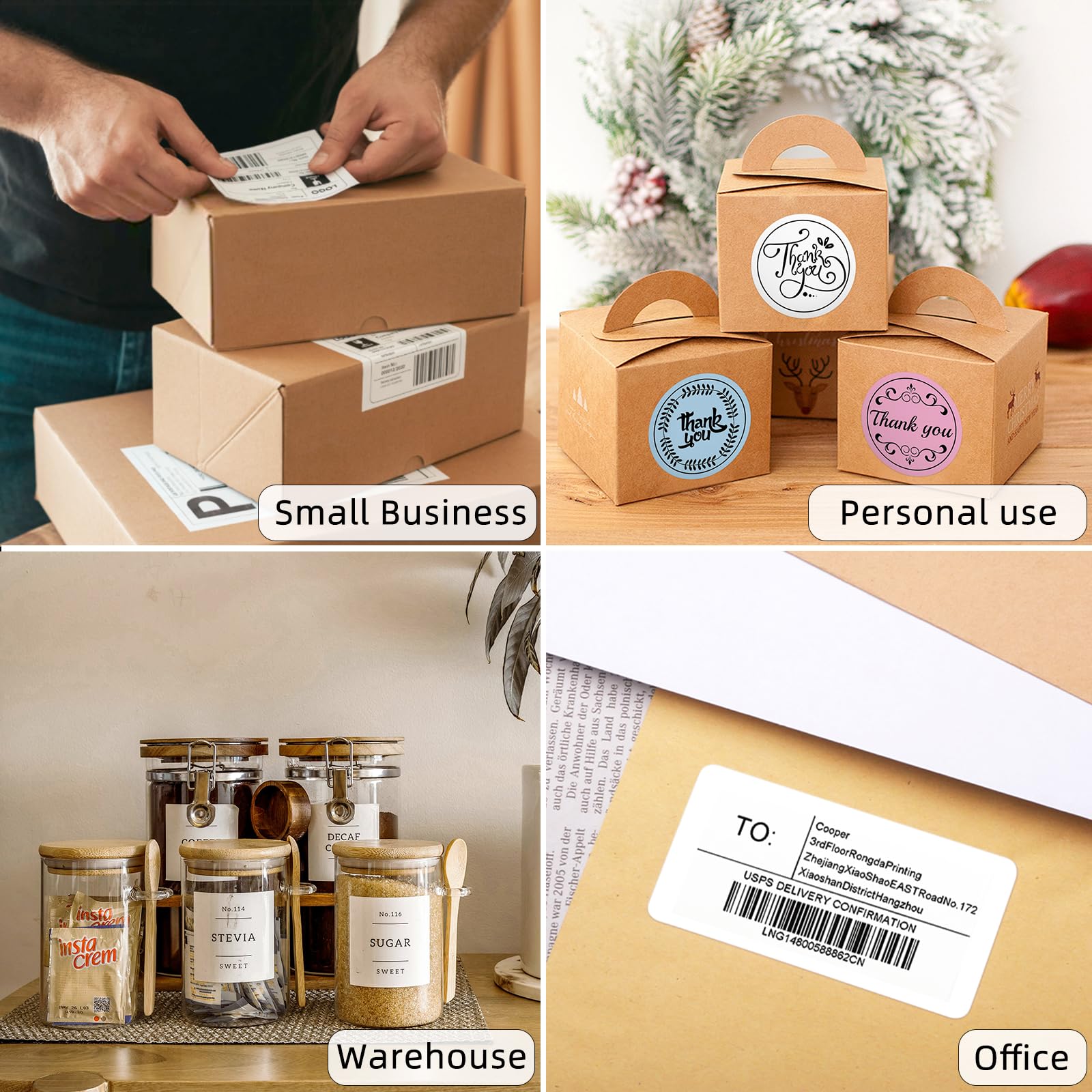 Anycash Bluetooth Thermal Label Printer, Wireless 4x6 Shipping Label Printers for Small Business, Compatible with Android&iOS and Windows, Address Label Printer for Amazon, Ebay, Shopify, Etsy, USPS