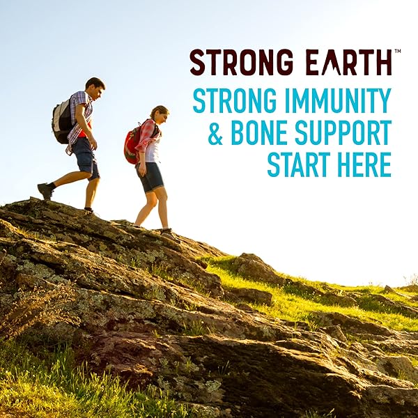 YUM-V’S STRONG EARTH CALCIUM, MAGNESIUM, ZINC AND VITAMIN D GUMMIES (90 COUNT) CALCIUM GUMMIES WITH VITAMIN D3 + ZINC & MAGNESIUM SUPPLEMENTS, DELICIOUS BONE HEALTH GUMMY SUPPLEMENTS