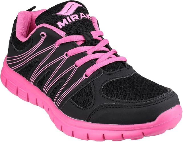 womens black and pink trainers