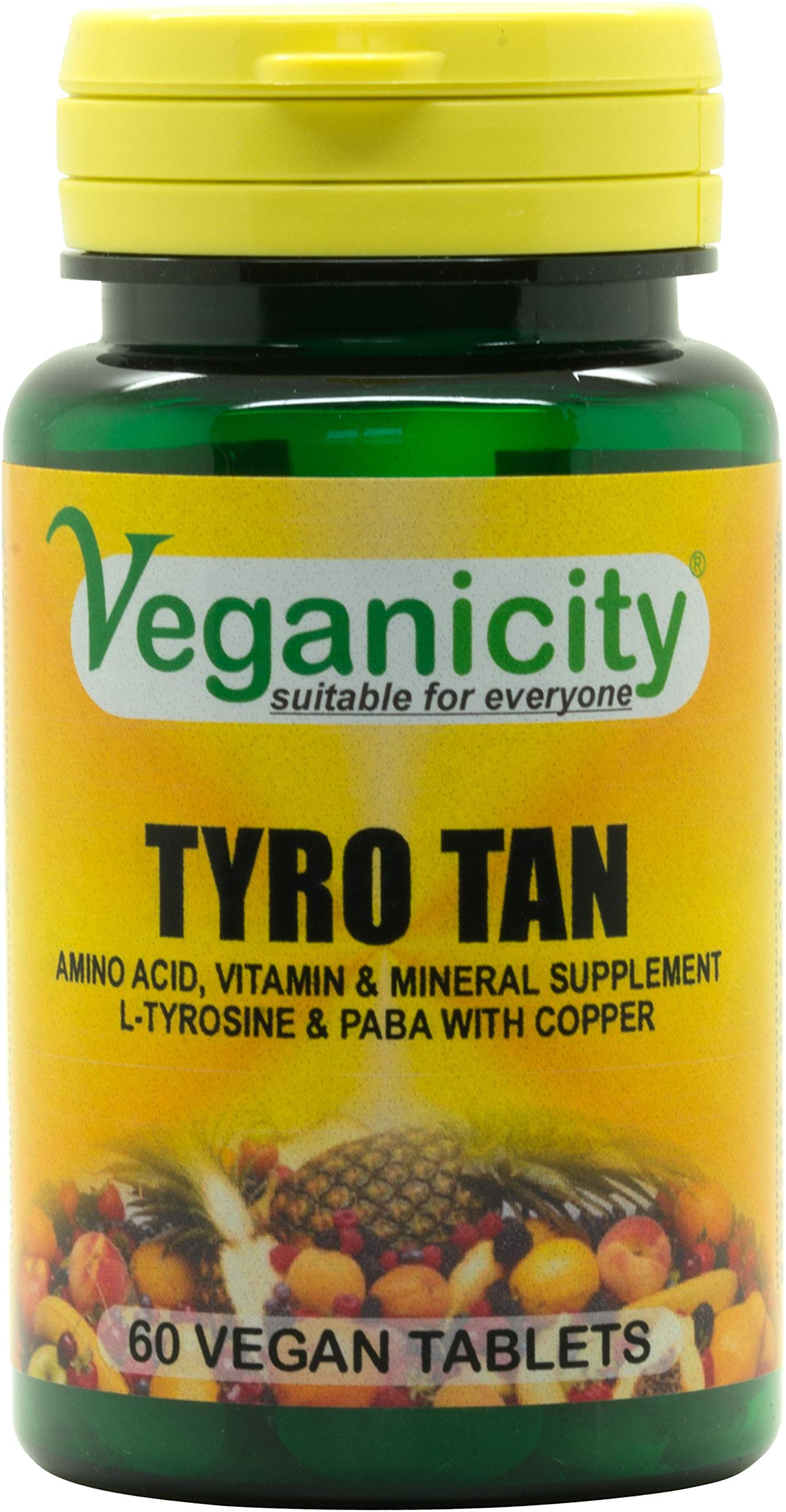 Veganicity Tyro Tan : Safe Tanning Supplement : 60 Tablets
