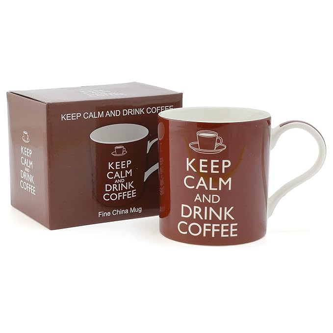 title=Tazza da thè in porcellana "Keep Calm and Drink Coffee"