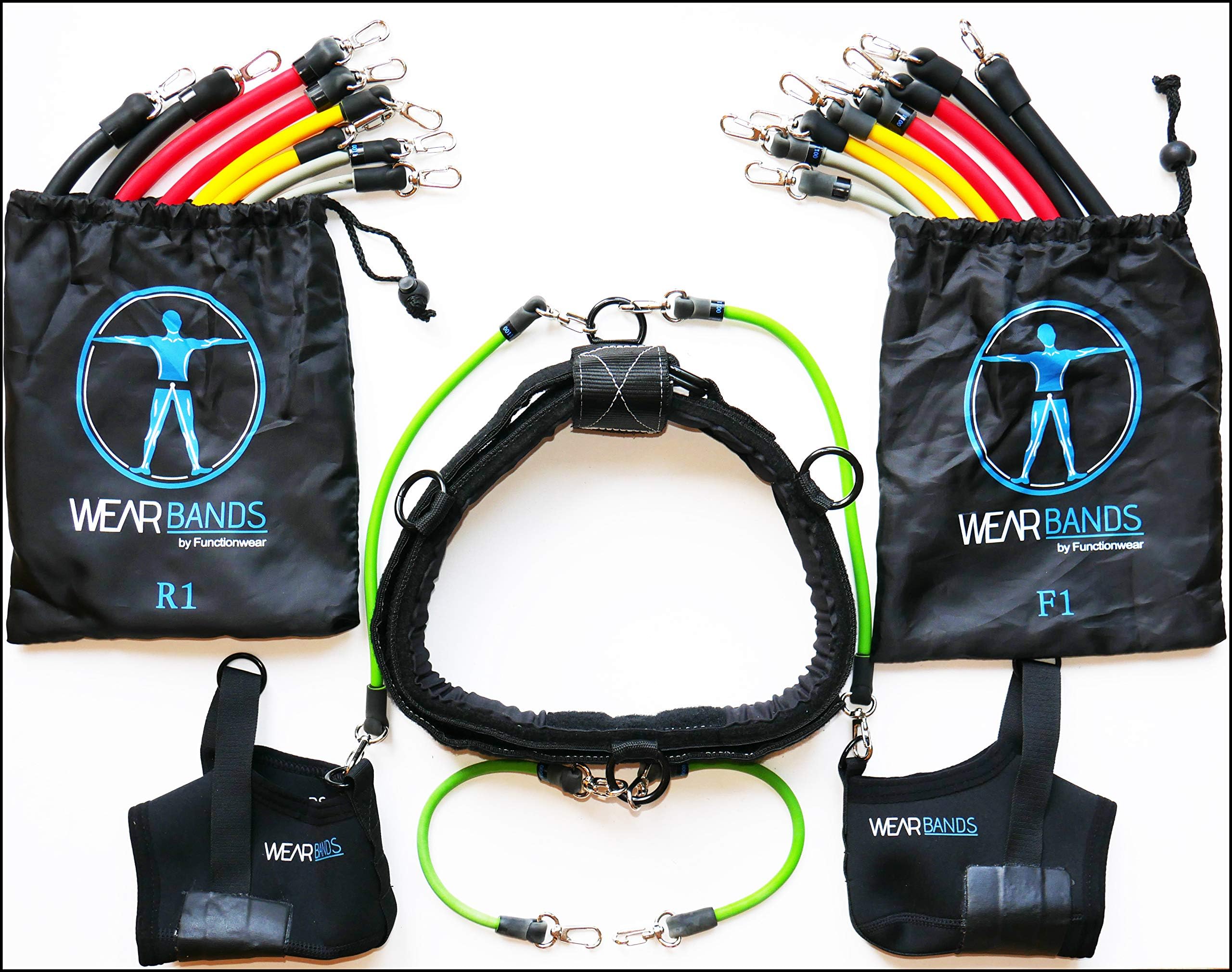 WearBands 5-Level Resistance Bands Training and Exercise System for Sports, Fitness, Glute Building & Toning, Rehab, Conditioning, Home, and Travel Fitness