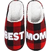 Moyel Fuzzy Slippers for Women - Mom Gifts from Daughter Son for Christmas, Birthday, Mother's Day - Best Mom Present Ideas f