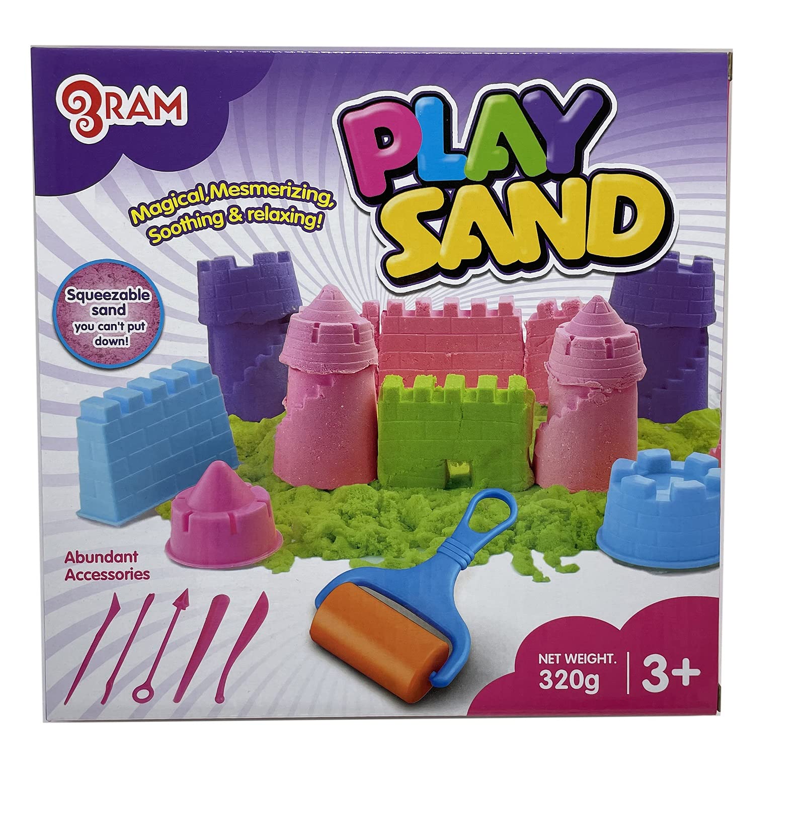 Ram© Kids Magic Sand Quick Sand Play Sand With Castle Moulds