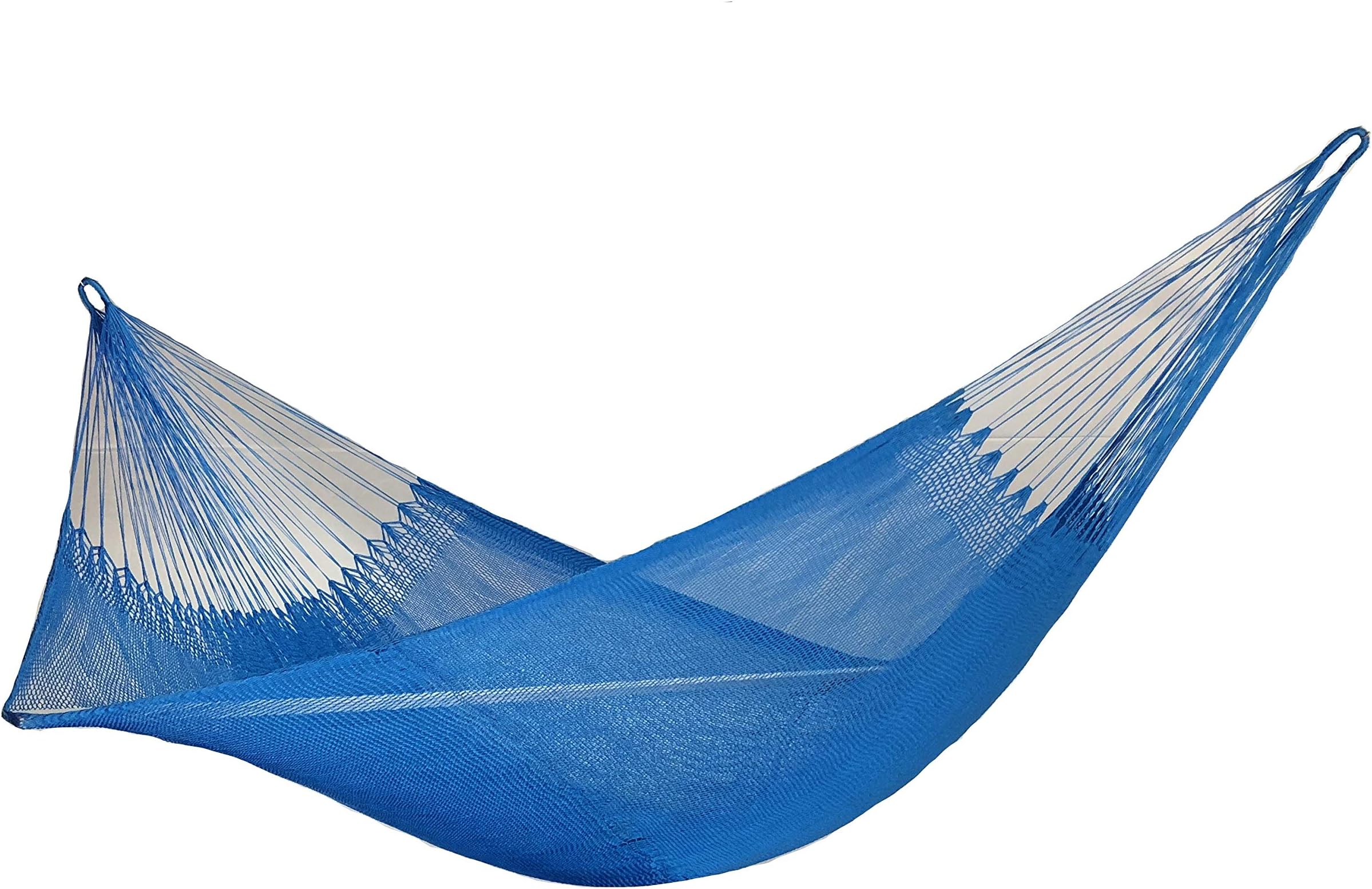 Ingalex New Rope Nylon Handmade Hammock Weather-Resistant Made in Venezuela Soft to The Touch Multicolored (Blue Blue)